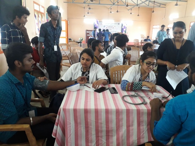 Mega blood donation camp was held at Sree Muthukumaran College collecting 114 units from students on 28th August.